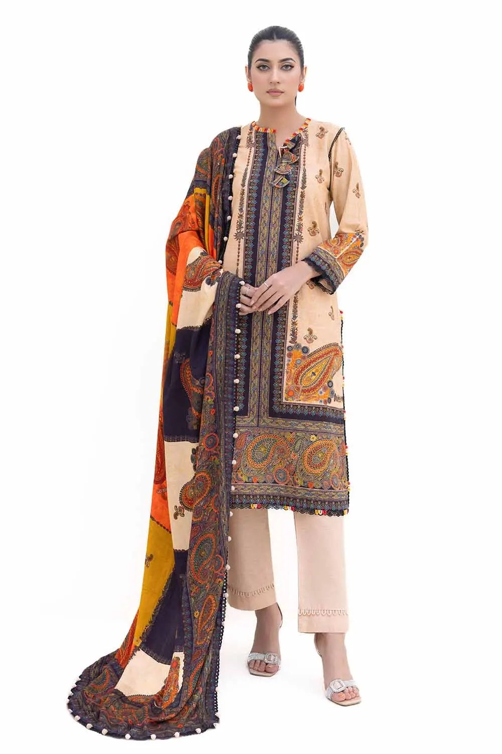 sachin and babi light blue dress GUL AHMED VOL-2 BY GULL AAHMED 01 TO 02 SERIES BEAUTIFUL WINTER COLLECTION  SUITS STYLISH main image 0